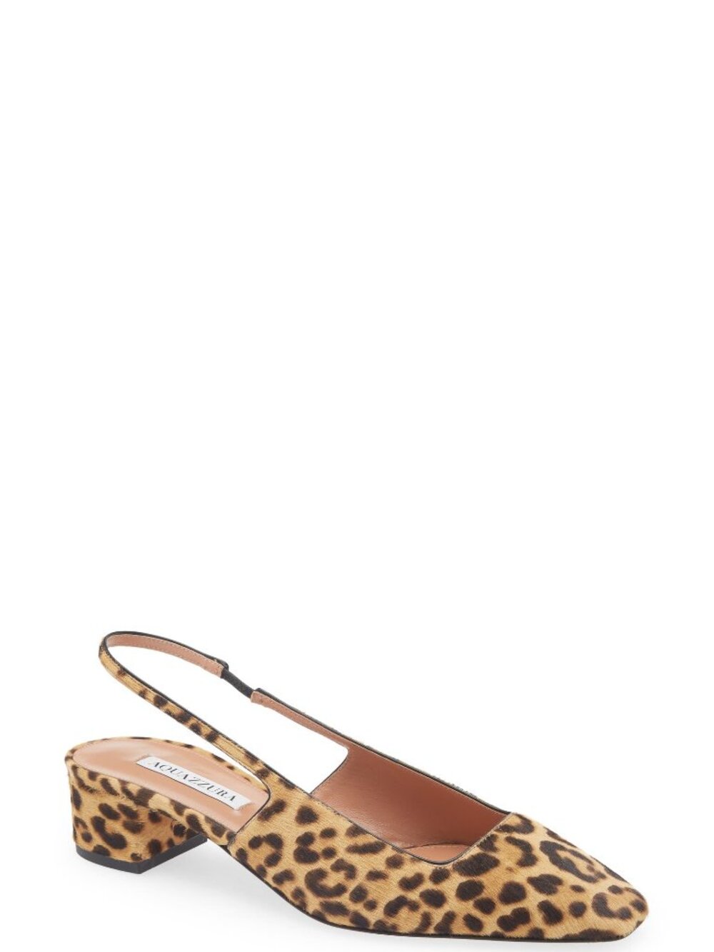 NWT AQUAZZURA Ginza Calf Hair Leopard Slingback Pump 35mm 9 US/39 (no box)